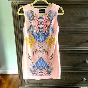 Pink , floral with butterflies. Sleeveless